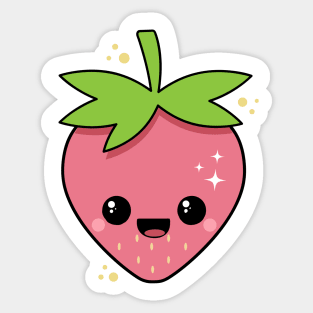 Kawaii Strawberry Sticker